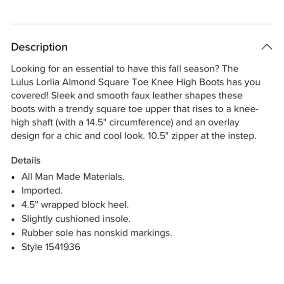 NWT Lulu's Cream Heeled Lorlia Boots with Chunky Heel Size 7 - Picture 4 of 7